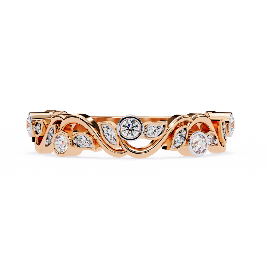 Twist Infinity Diamond Band – 925 Sterling Silver (19 Stones)