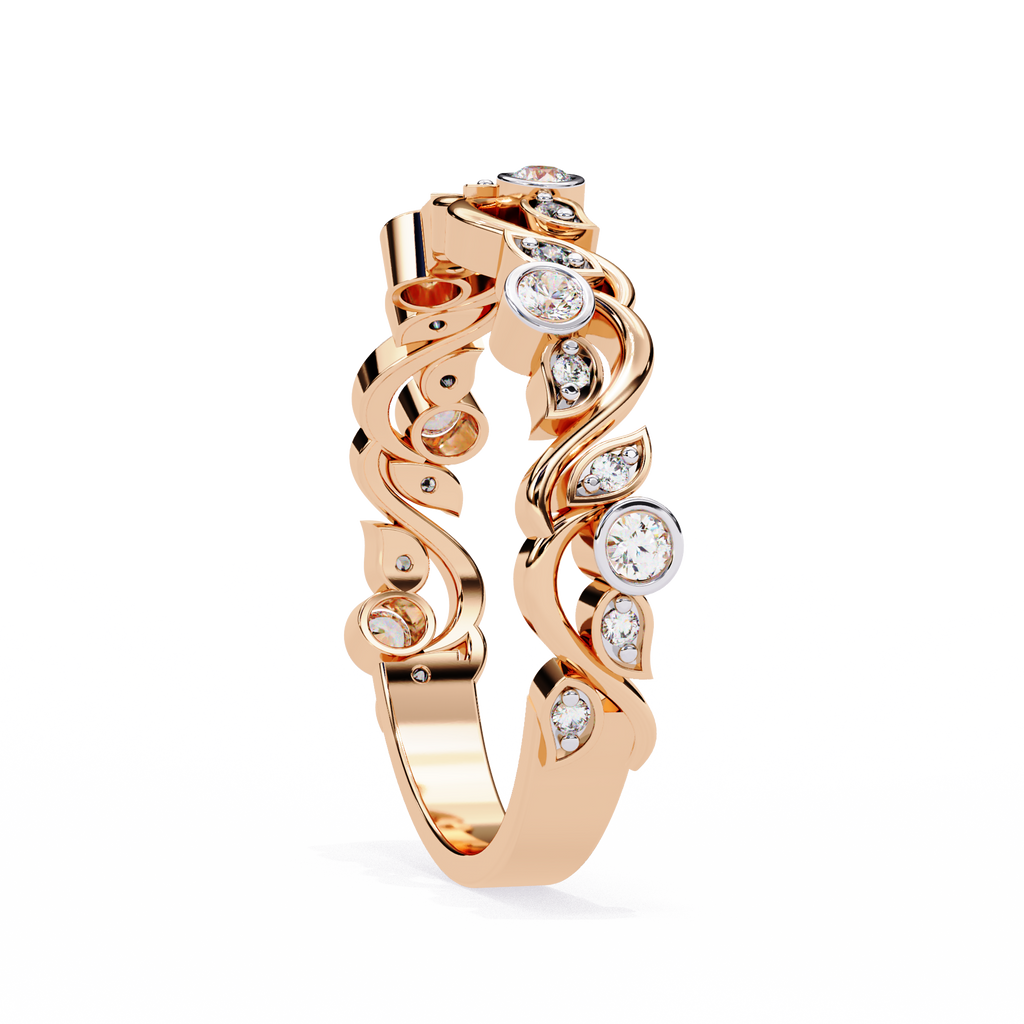 Twist Infinity Diamond Band – 925 Sterling Silver (19 Stones)