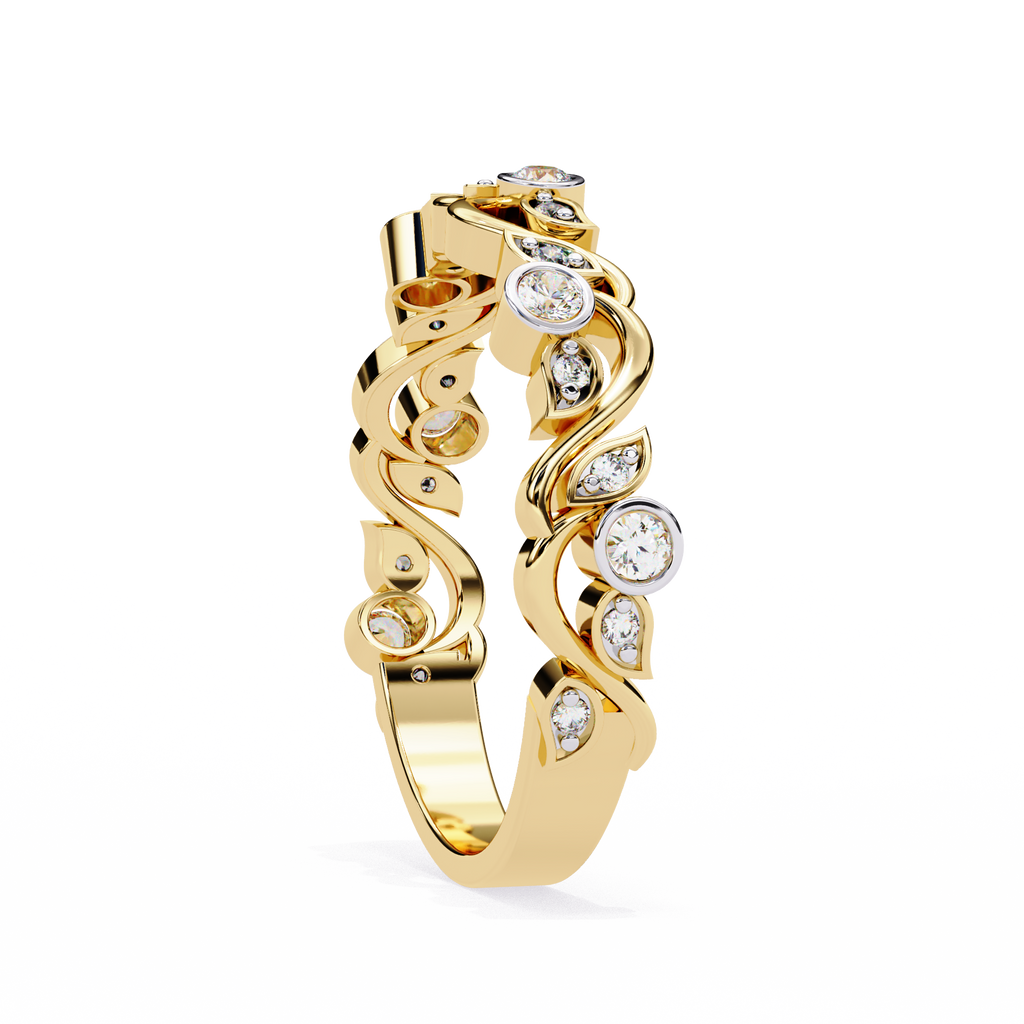 Twist Infinity Diamond Band – 925 Sterling Silver (19 Stones)