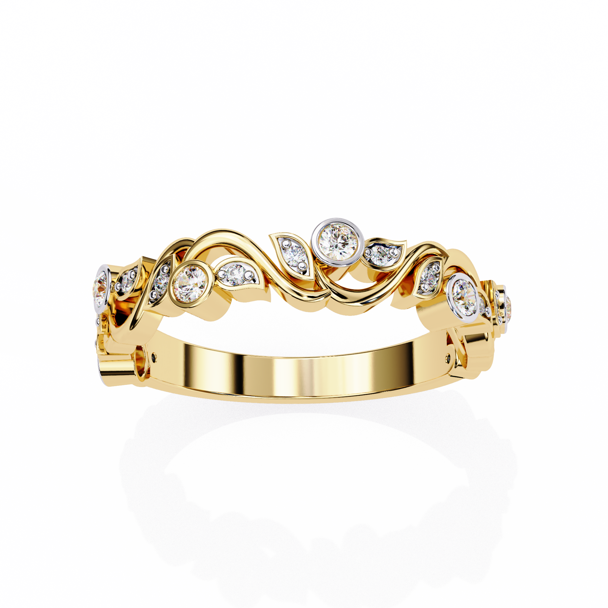 Twist Infinity Diamond Band – 925 Sterling Silver (19 Stones)