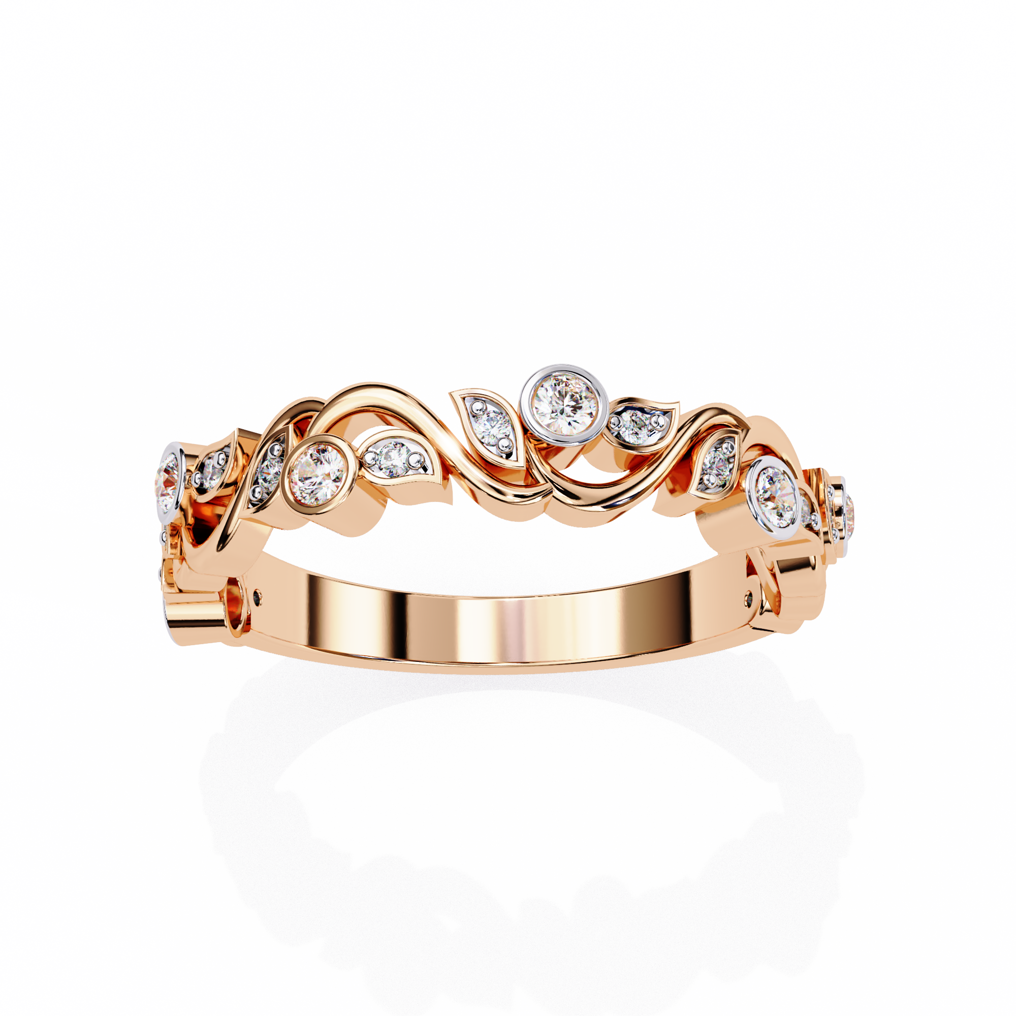 Twist Infinity Diamond Band – 925 Sterling Silver (19 Stones)