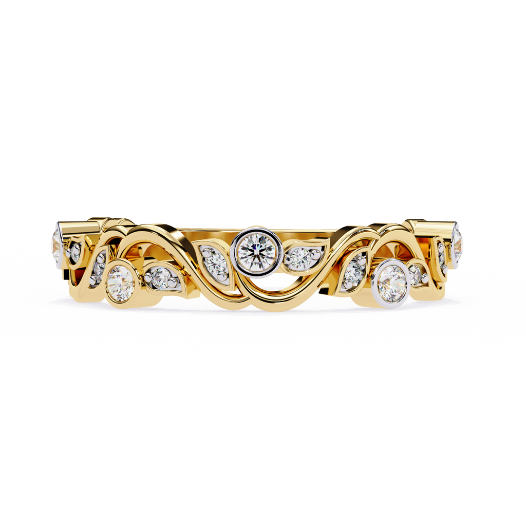 Twist Infinity Diamond Band – 925 Sterling Silver (19 Stones)