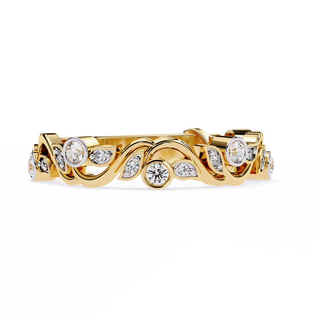 Twist Infinity Diamond Band – 925 Sterling Silver (19 Stones)