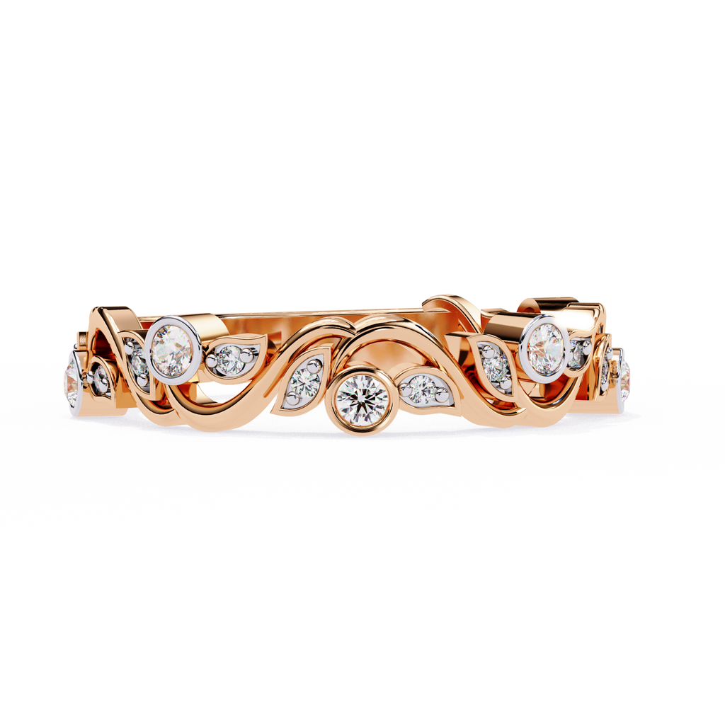 Twist Infinity Diamond Band – 925 Sterling Silver (19 Stones)