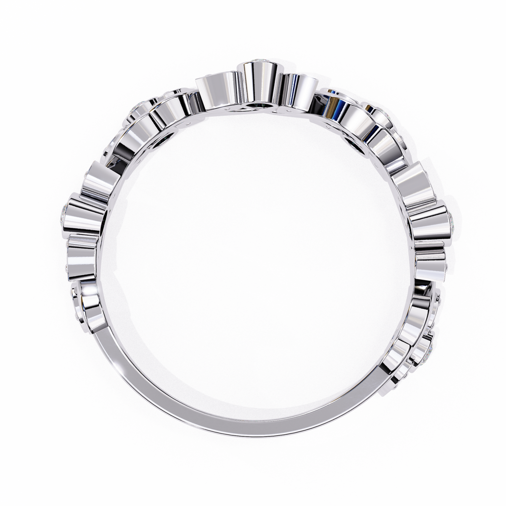 Twist Infinity Diamond Band – 925 Sterling Silver (19 Stones)