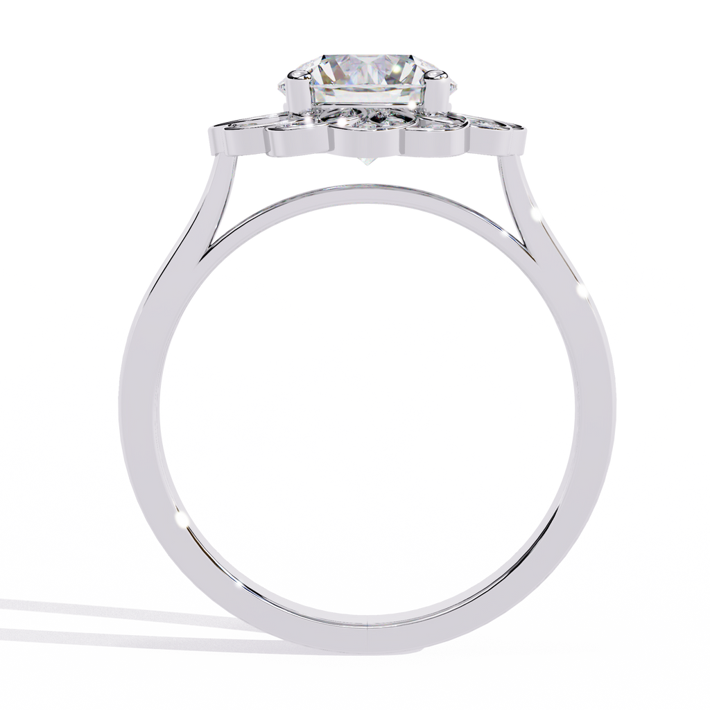 Halo Diamond Engagement Ring (WHITE)