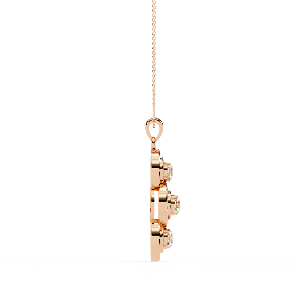 3-Stone Round Pendant