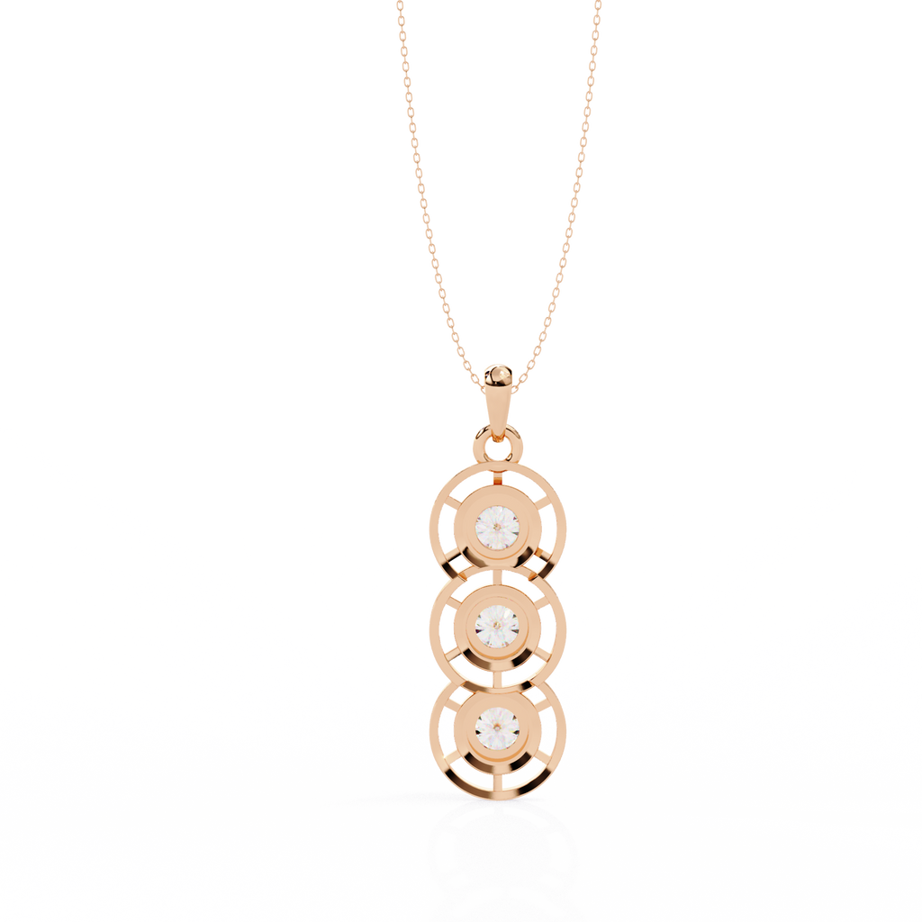 3-Stone Round Pendant