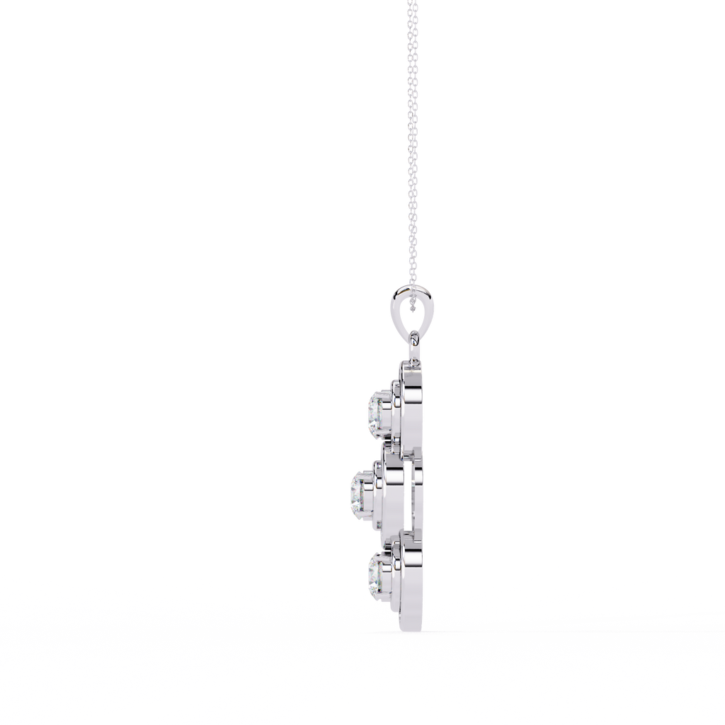 3-Stone Round Pendant