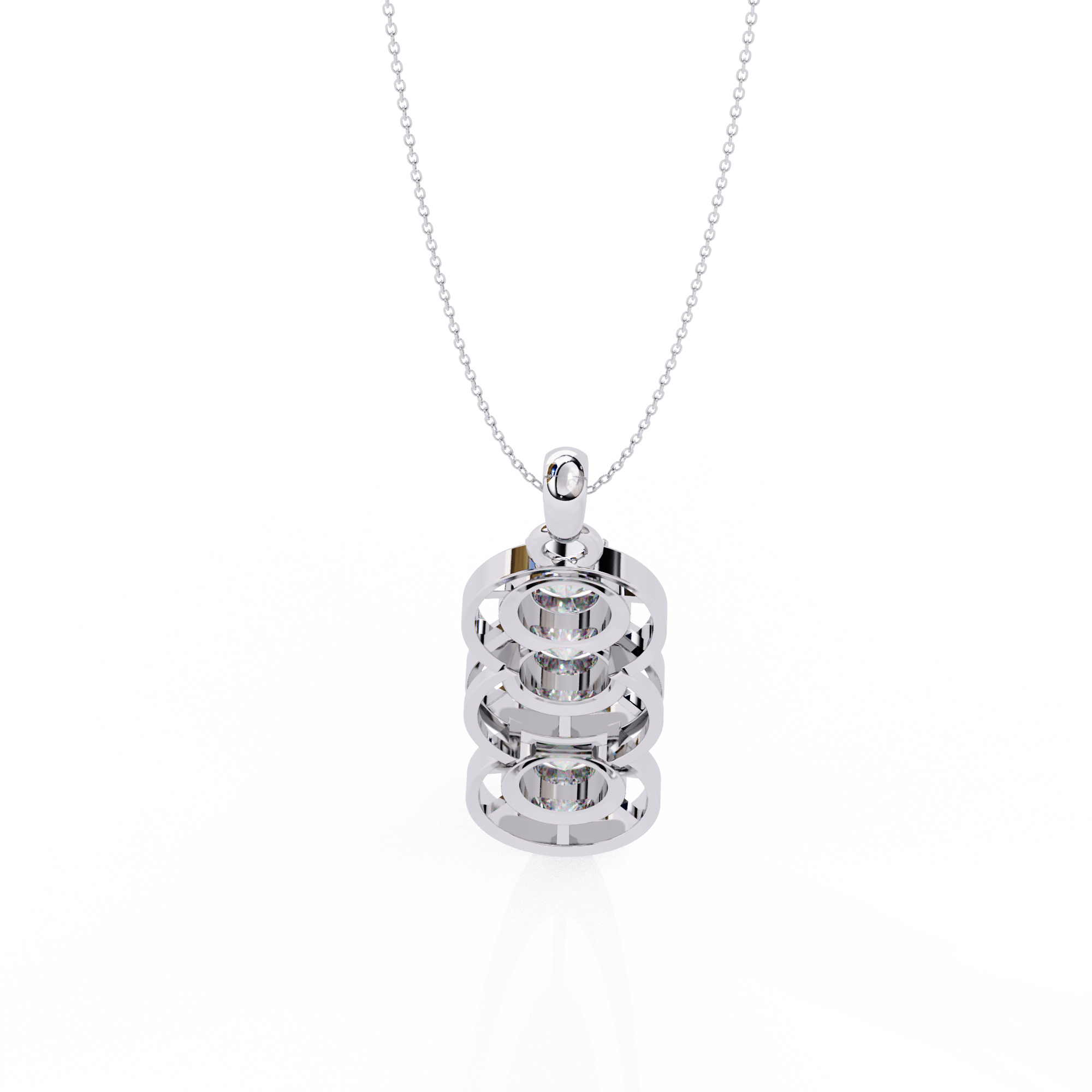 3-Stone Round Pendant