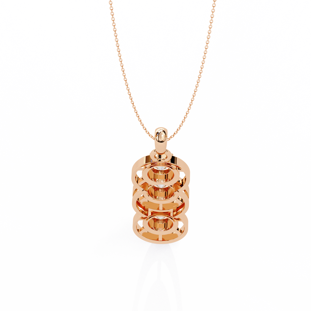 3-Stone Round Pendant
