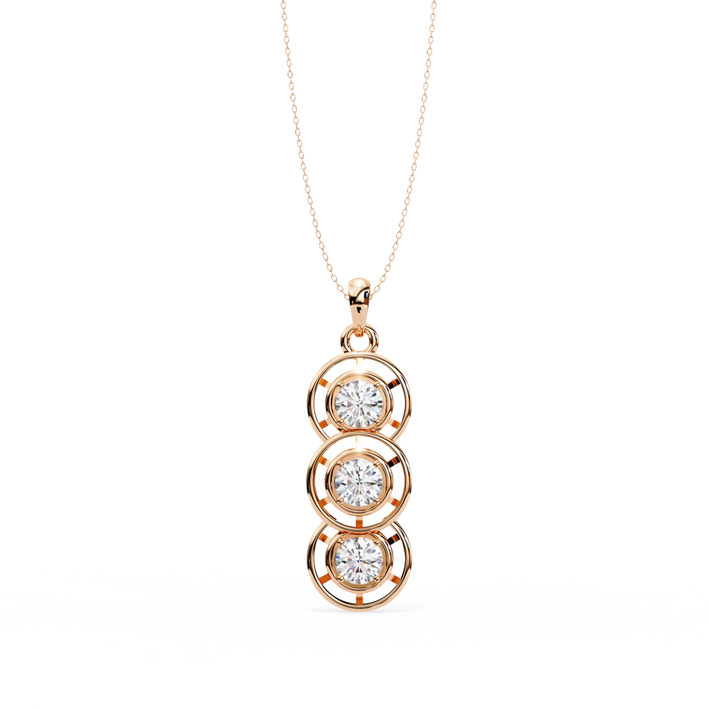 3-Stone Round Pendant