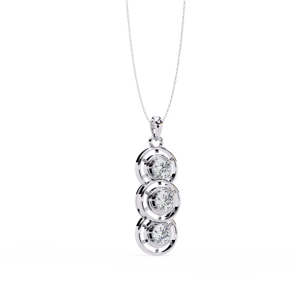 3-Stone Round Pendant
