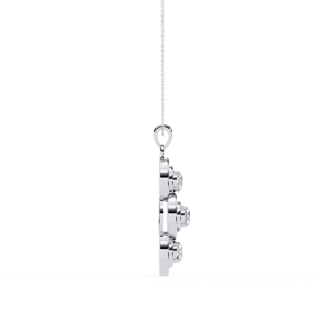 3-Stone Round Pendant