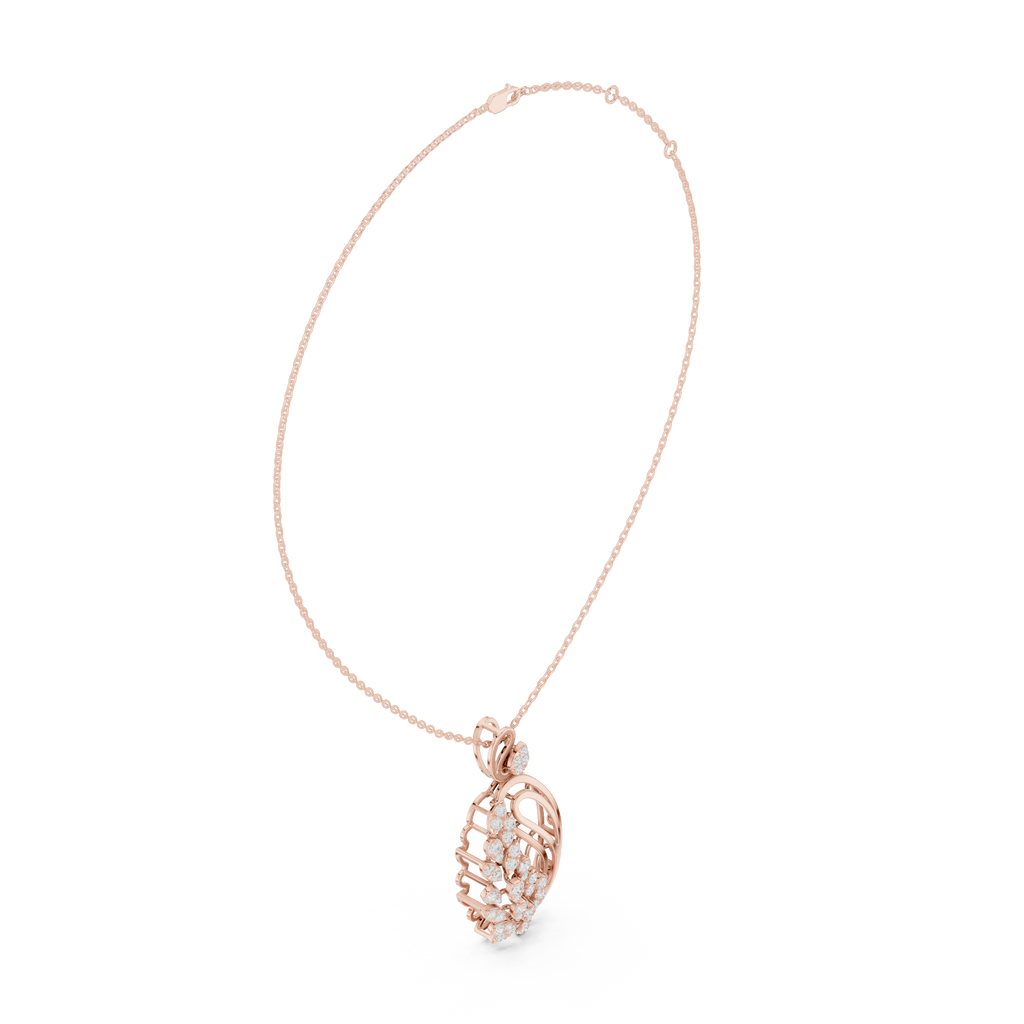 Sterling Silver CZ Paisley Pendant