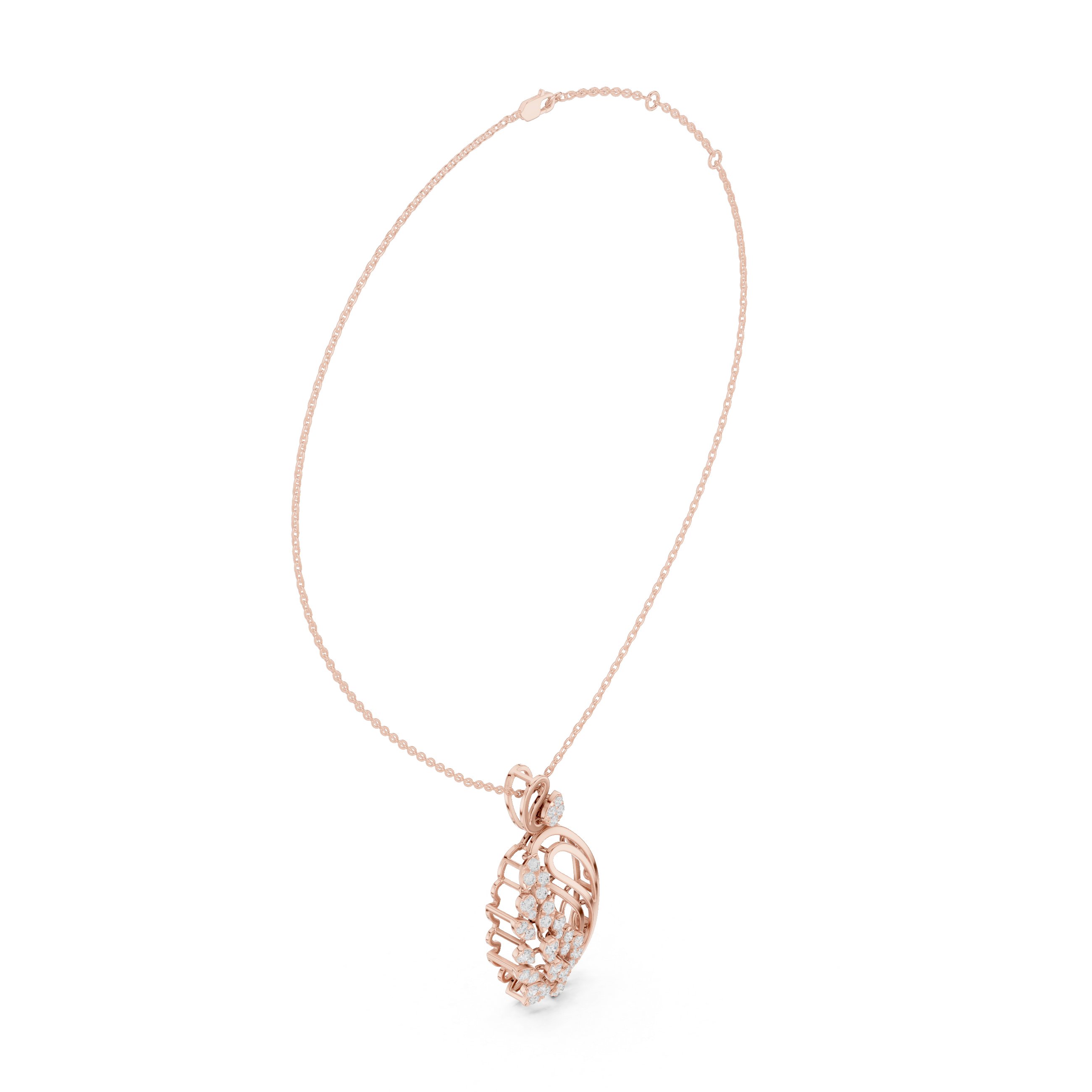 Sterling Silver CZ Paisley Pendant