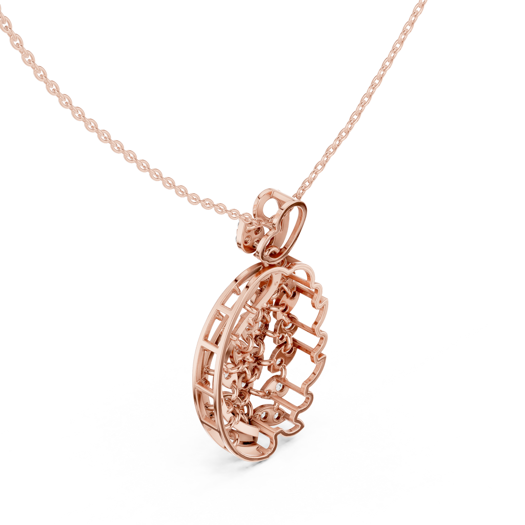 Sterling Silver CZ Paisley Pendant