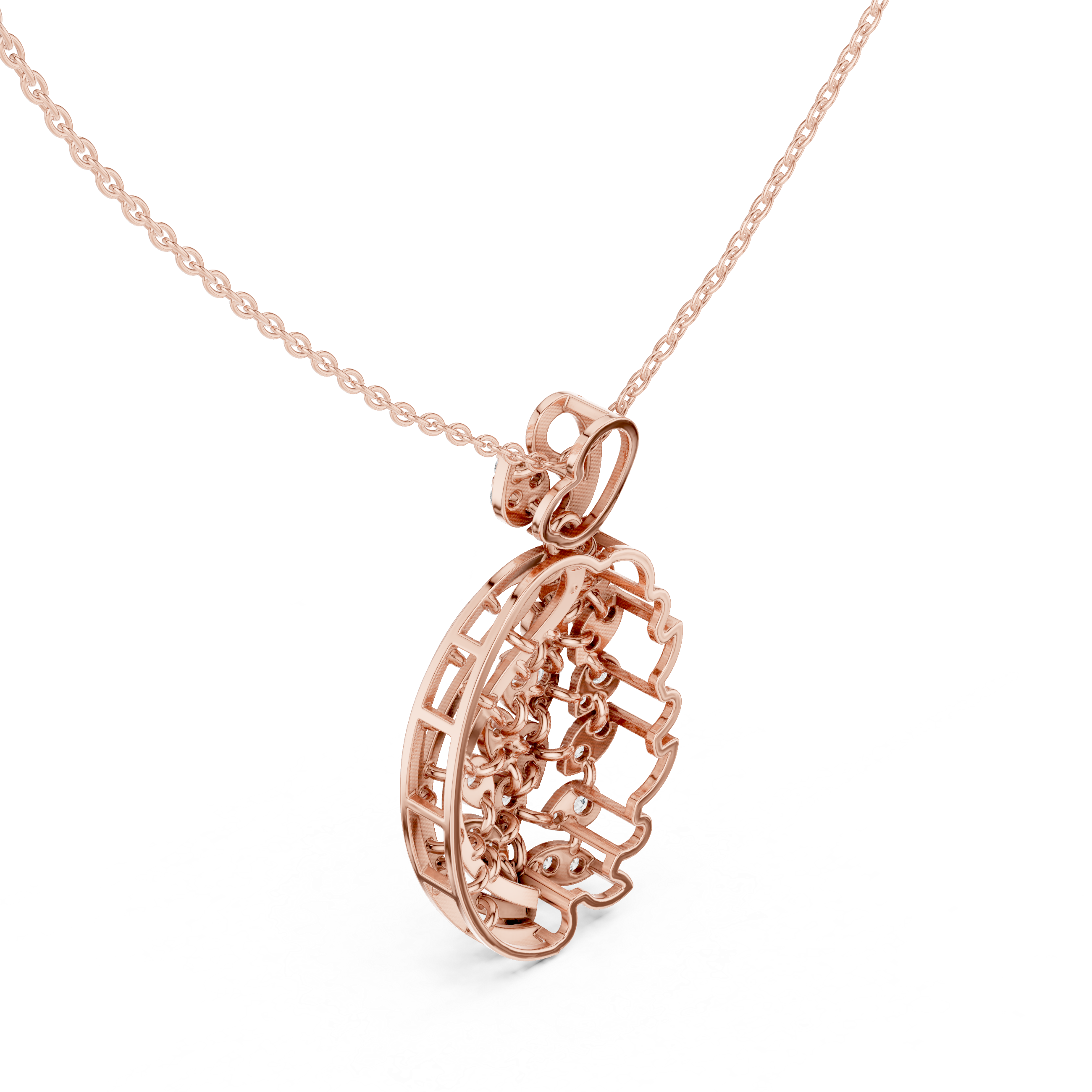 Sterling Silver CZ Paisley Pendant