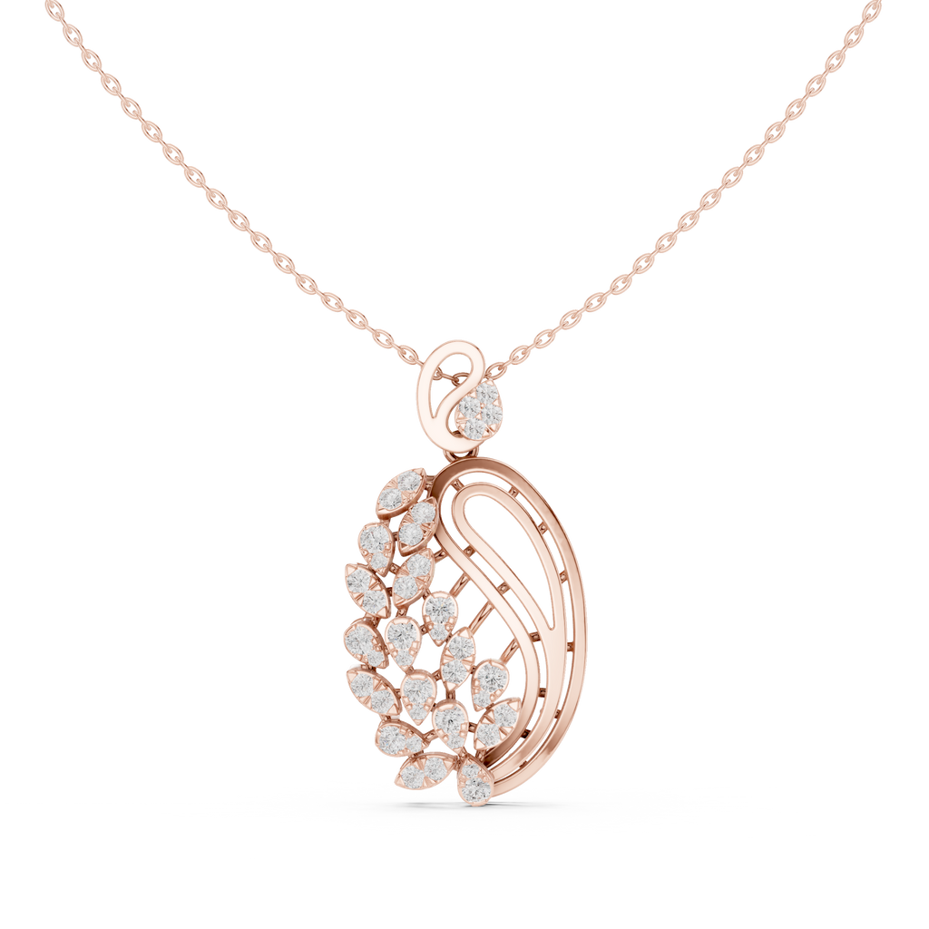 Sterling Silver CZ Paisley Pendant