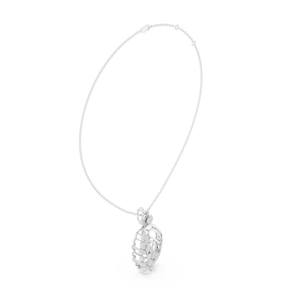 Sterling Silver CZ Paisley Pendant