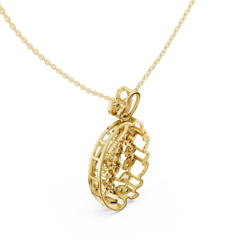 Sterling Silver CZ Paisley Pendant