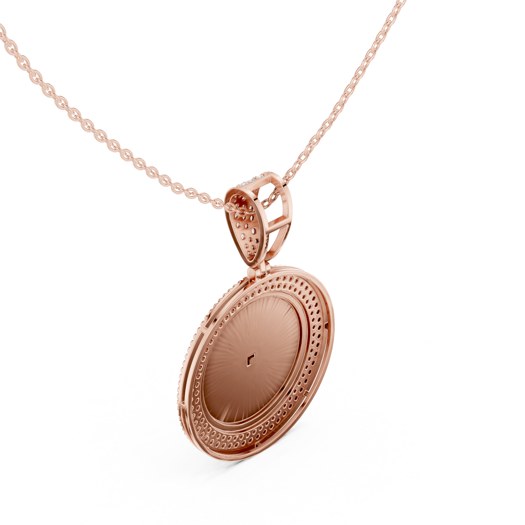 Sterling Silver CZ Medusa Medallion Pendant