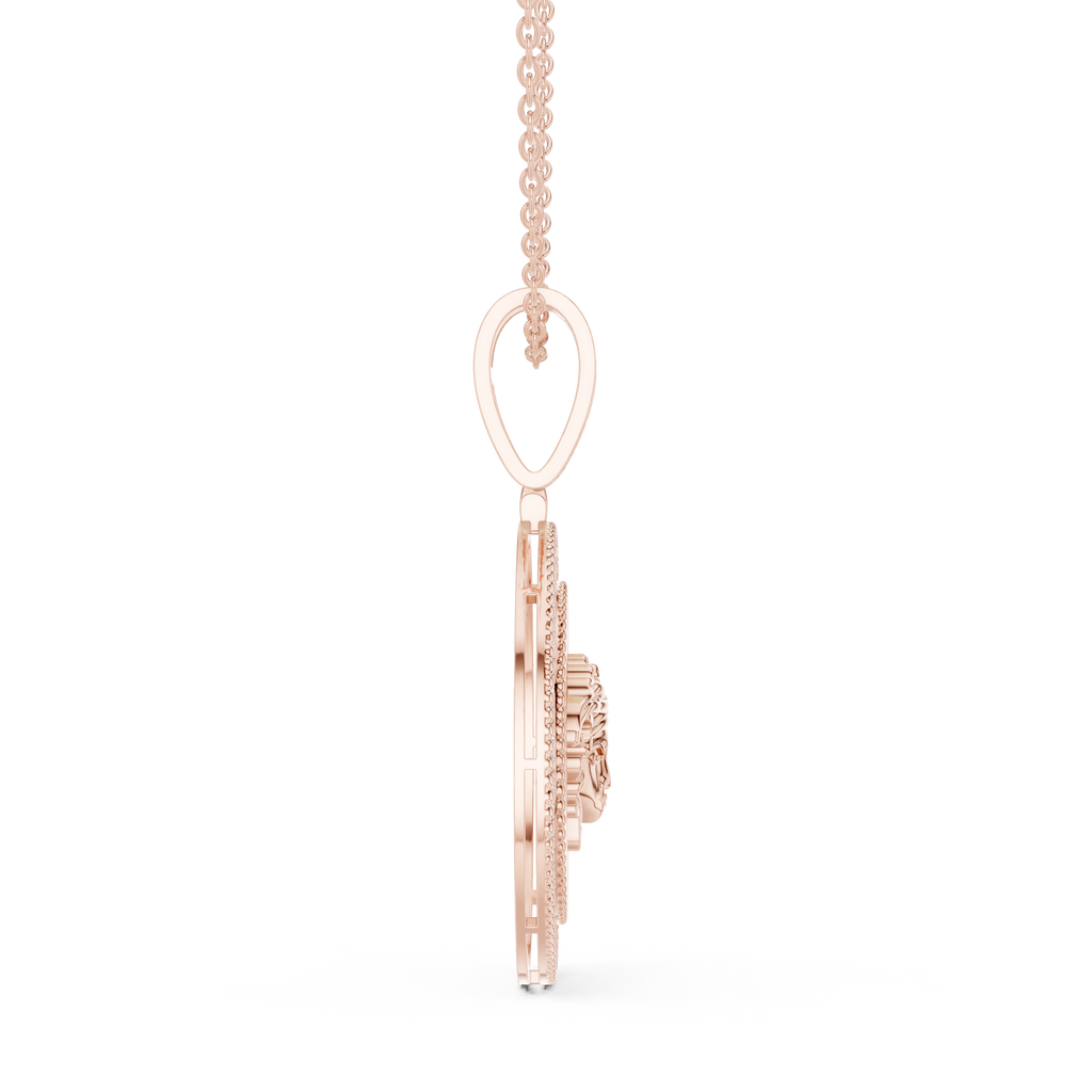 Sterling Silver CZ Medusa Medallion Pendant
