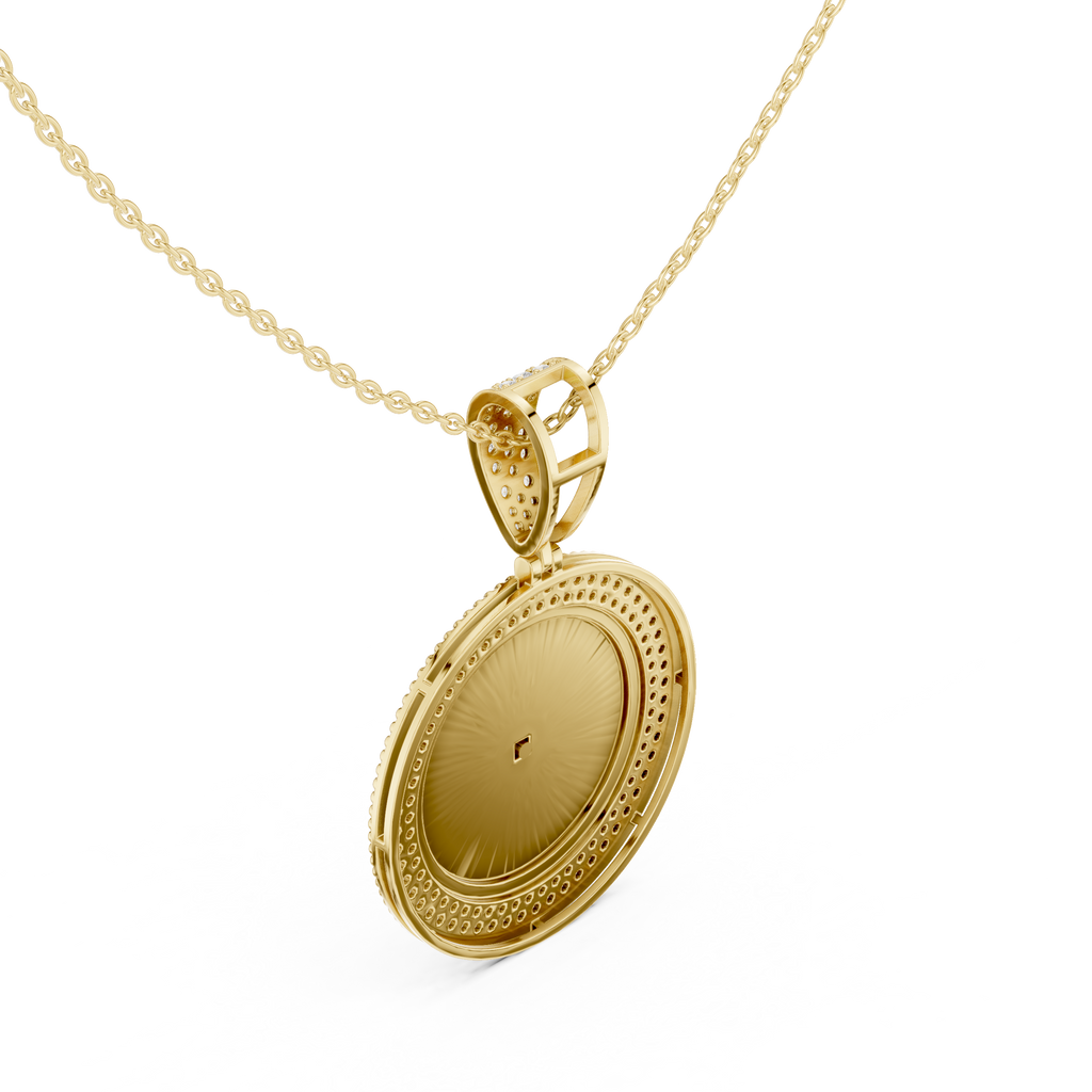 Sterling Silver CZ Medusa Medallion Pendant
