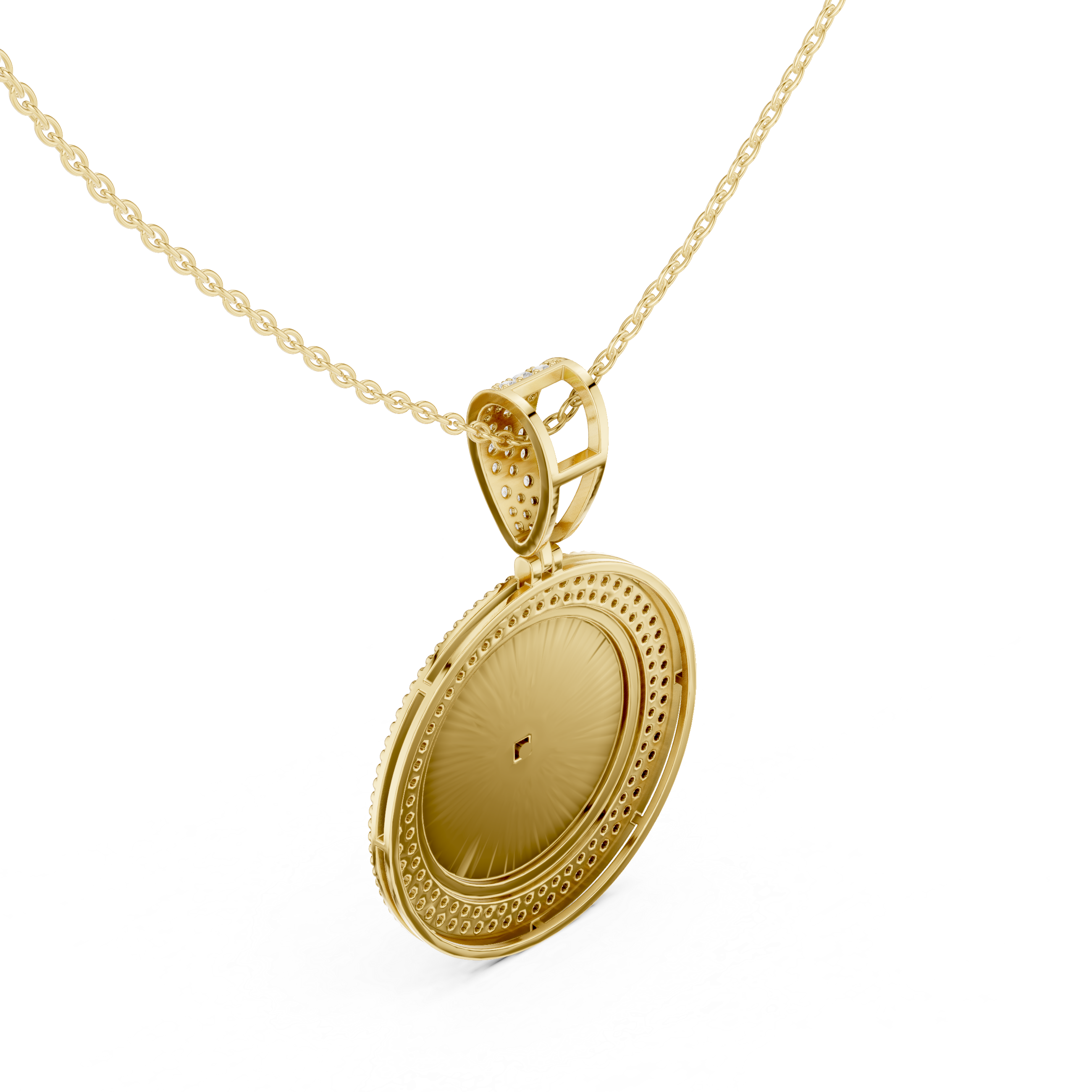 Sterling Silver CZ Medusa Medallion Pendant