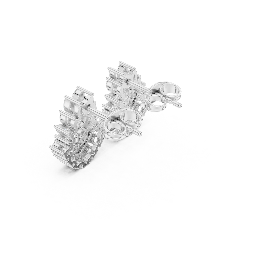 Leaf Cluster CZ Earrings in 925 Sterling Silver – 0.80 Ct TW