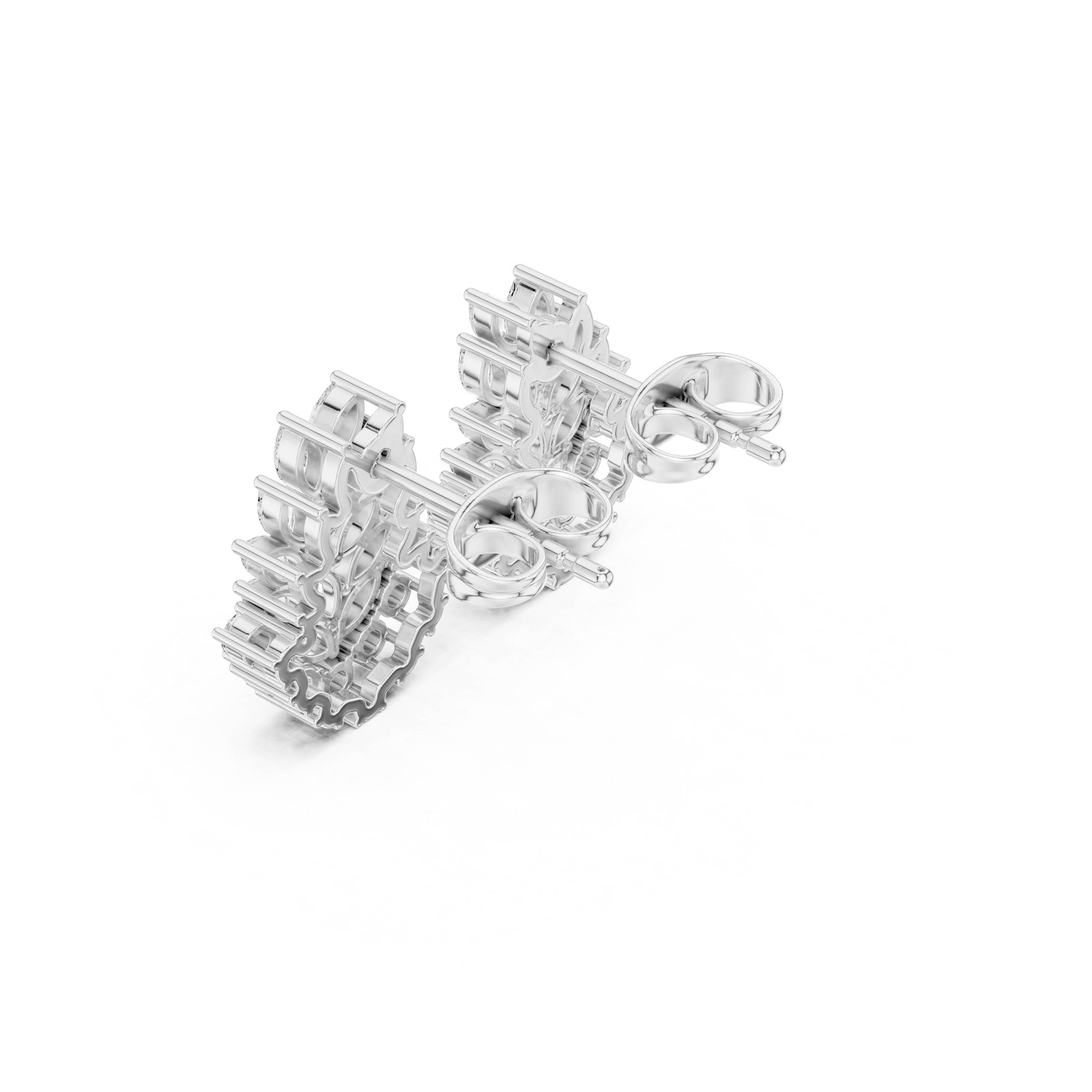 Leaf Cluster CZ Earrings in 925 Sterling Silver – 0.80 Ct TW