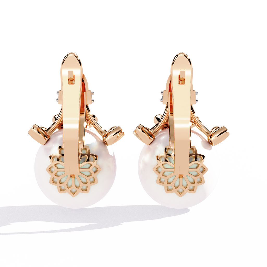 Classic Pearl Drop Earrings – Sterling Silver 925 with CZ Accents