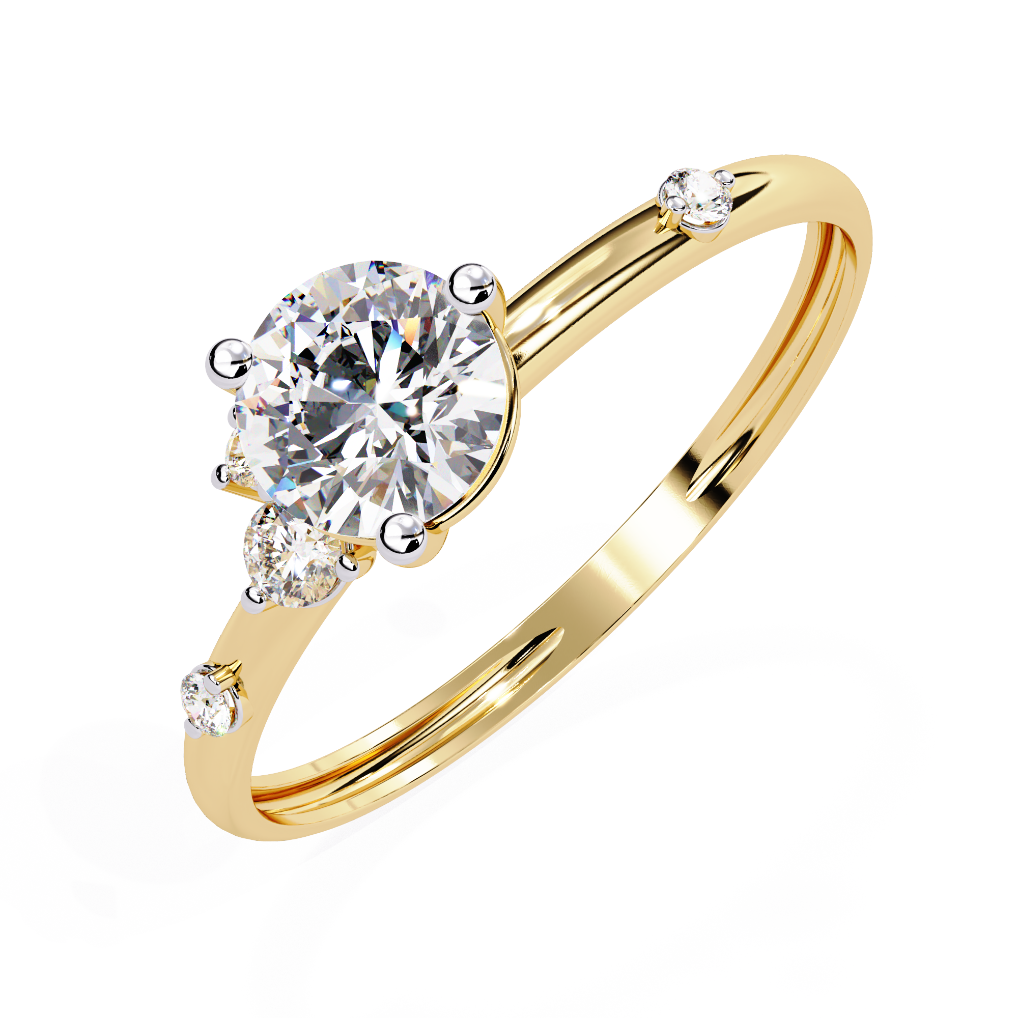 Classic Solitaire Diamond Ring (YELLOW)