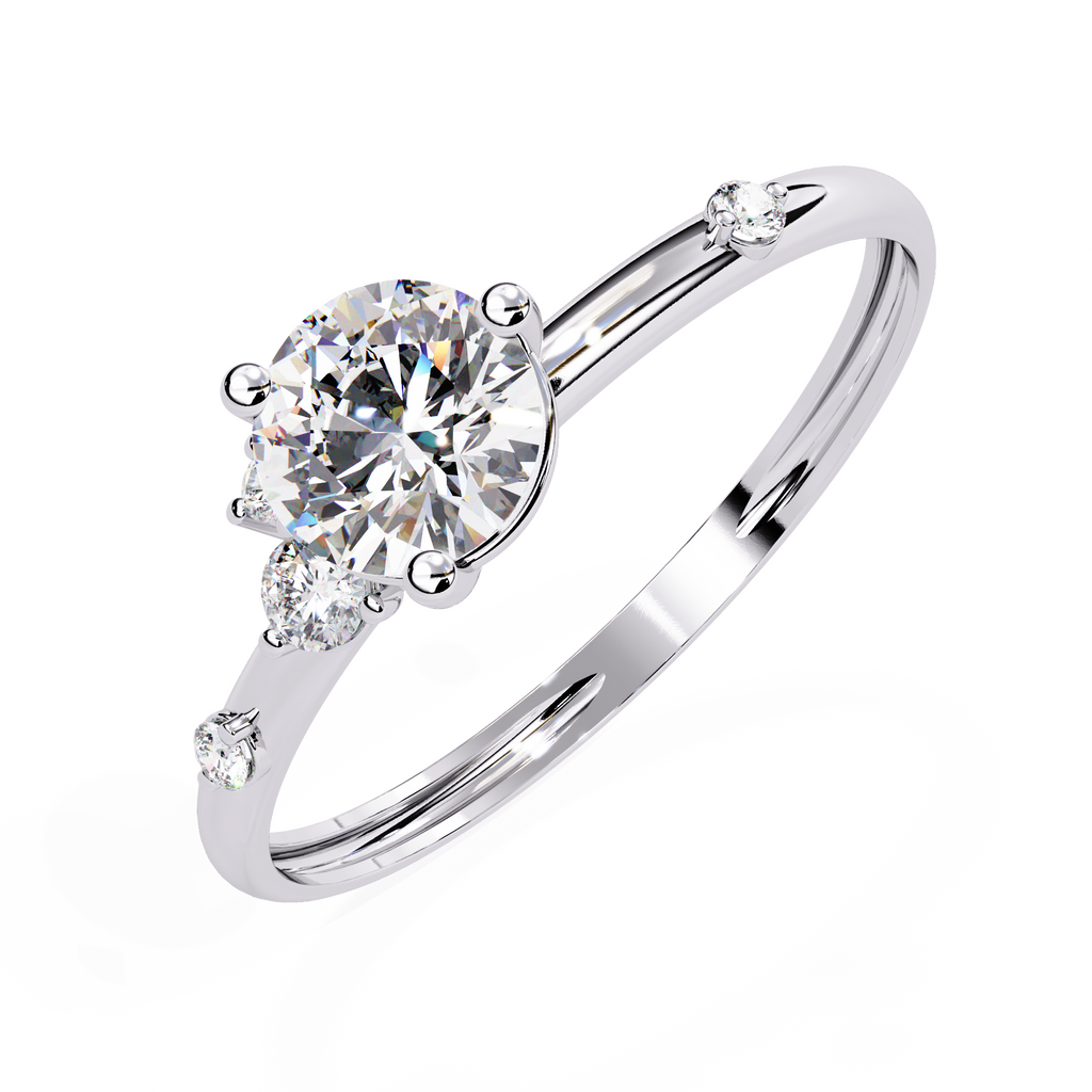 Classic Solitaire Diamond Ring (WHITE)