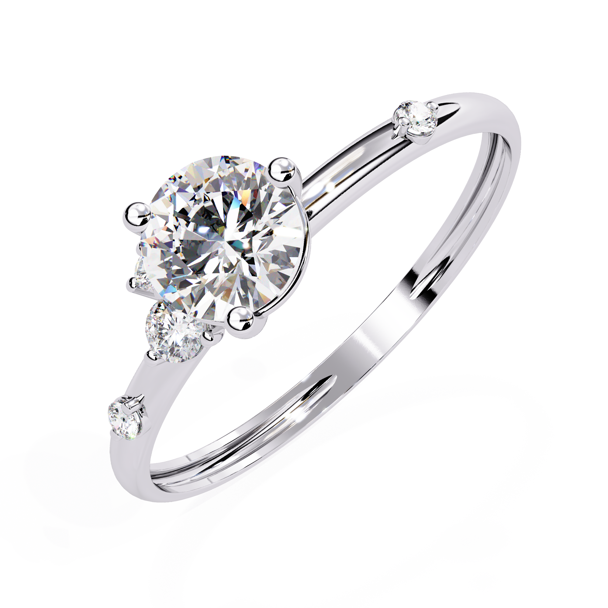 Classic Solitaire Diamond Ring (WHITE)