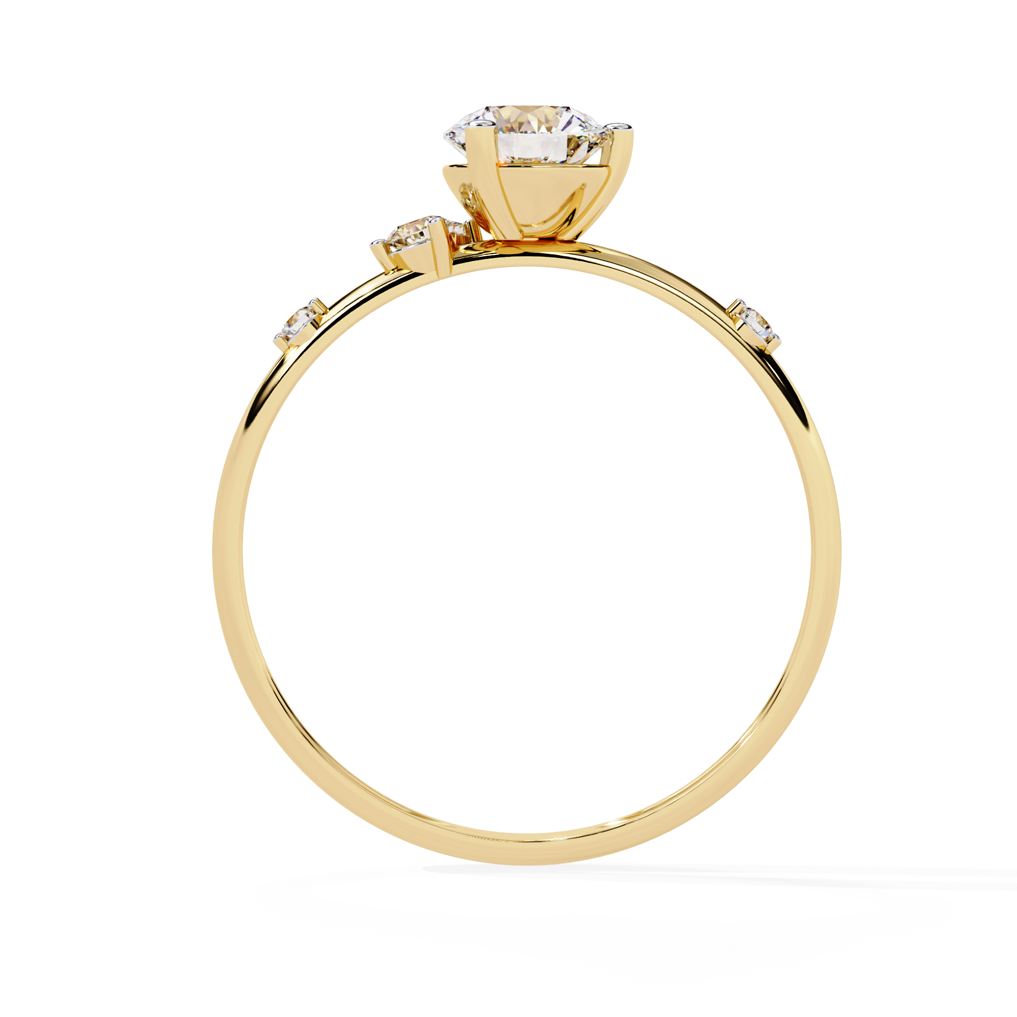 Classic Solitaire Diamond Ring (YELLOW)