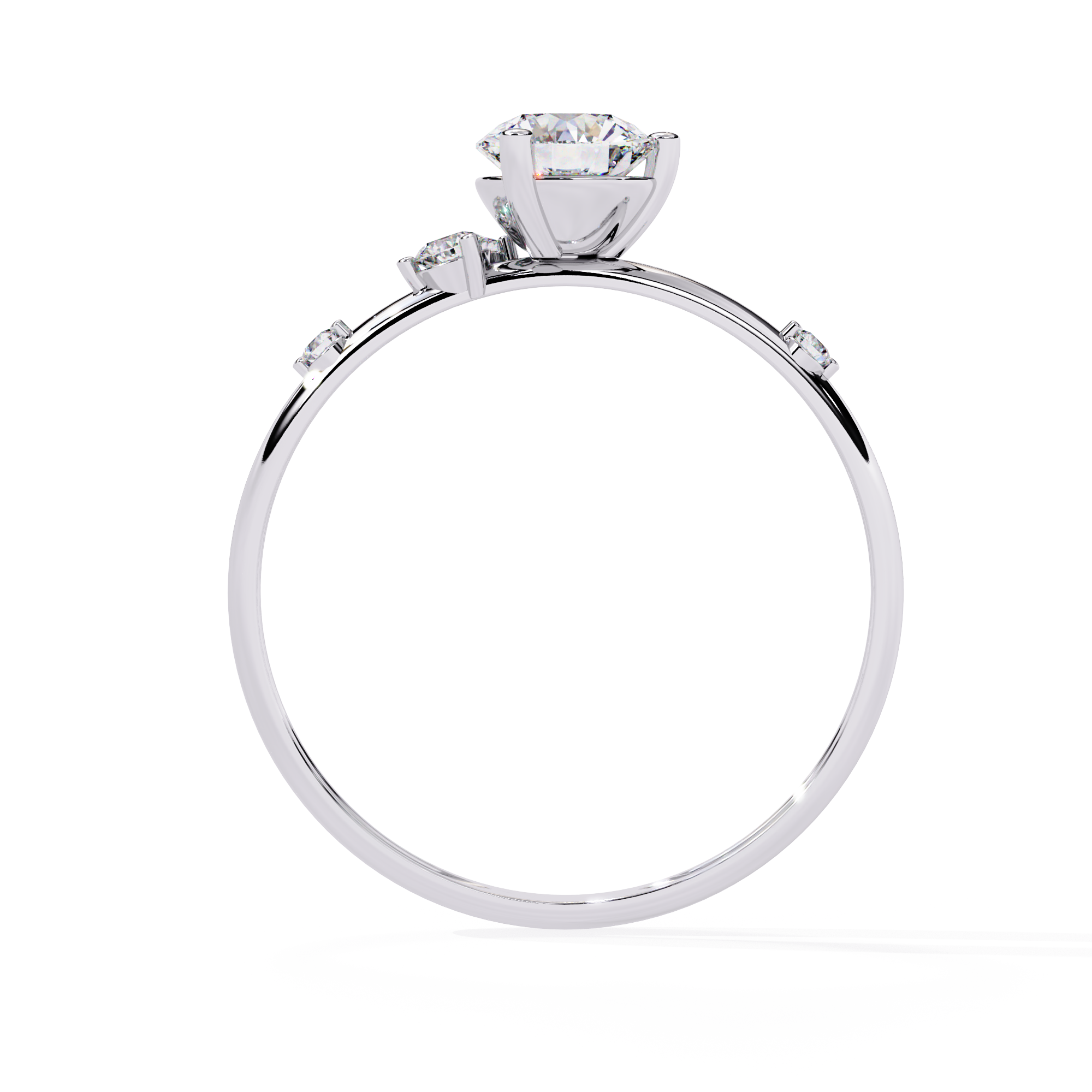 Classic Solitaire Diamond Ring (WHITE)