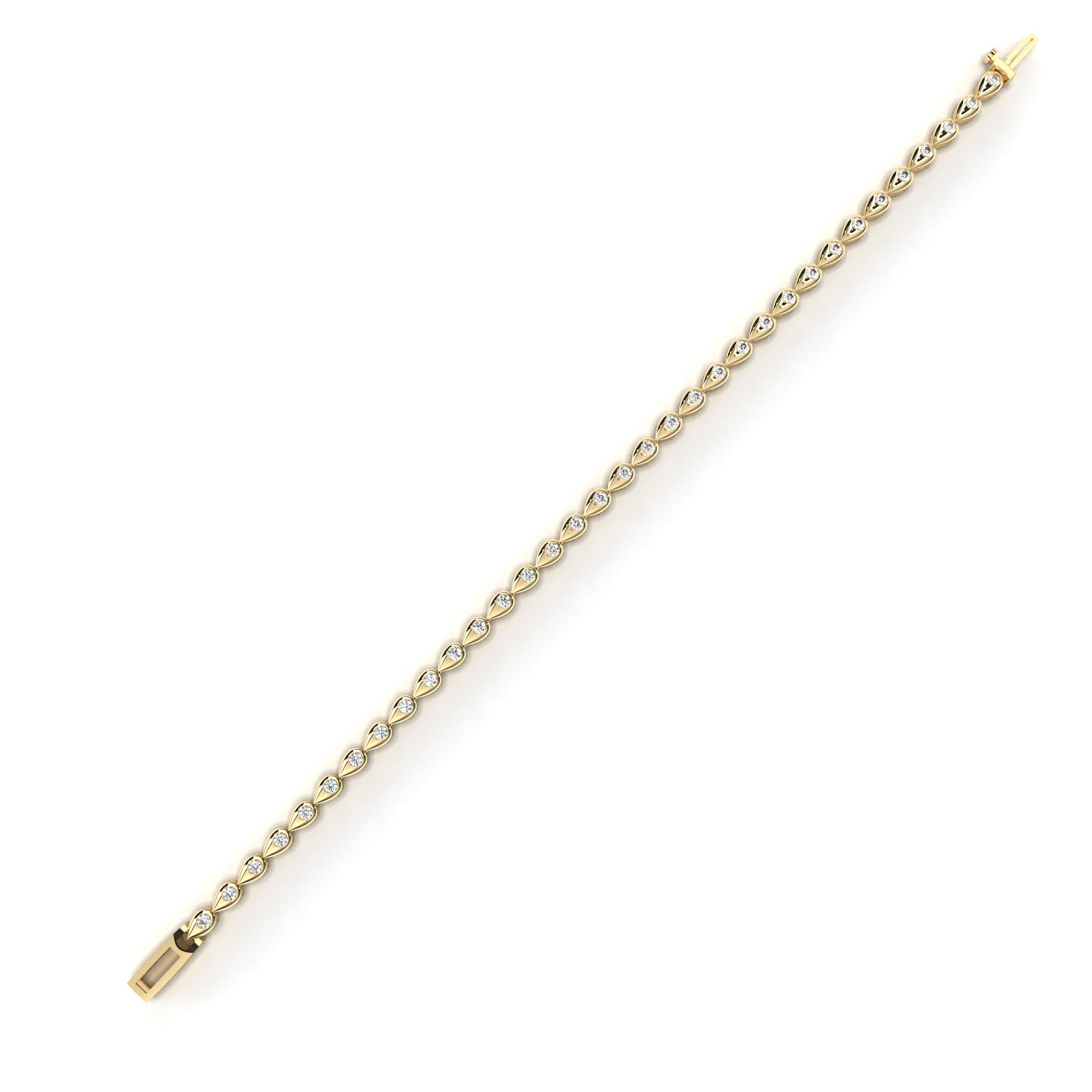 7 Inch Tennis Bracelet (Pear Shape Setting)