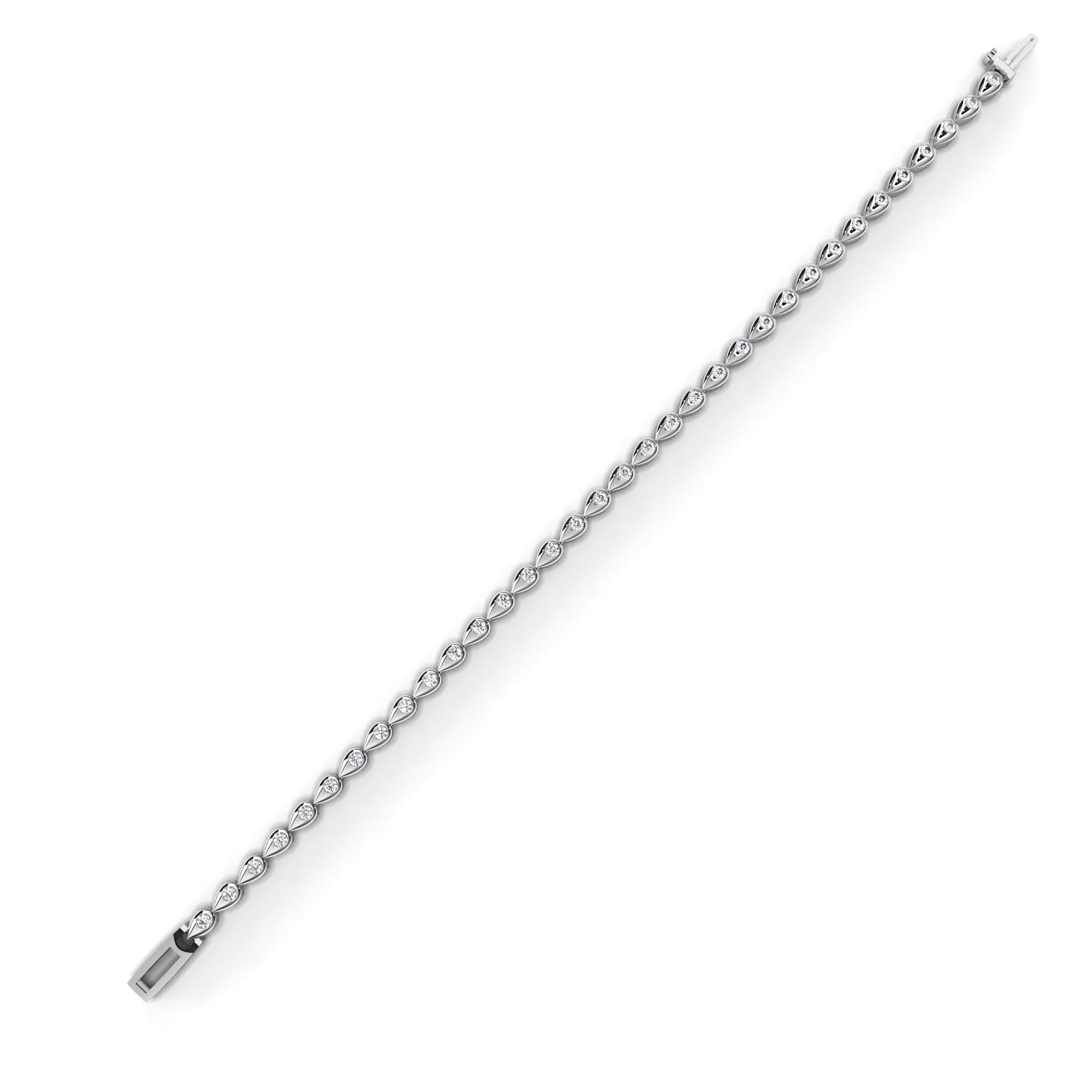 7 Inch Tennis Bracelet (Pear Shape Setting)