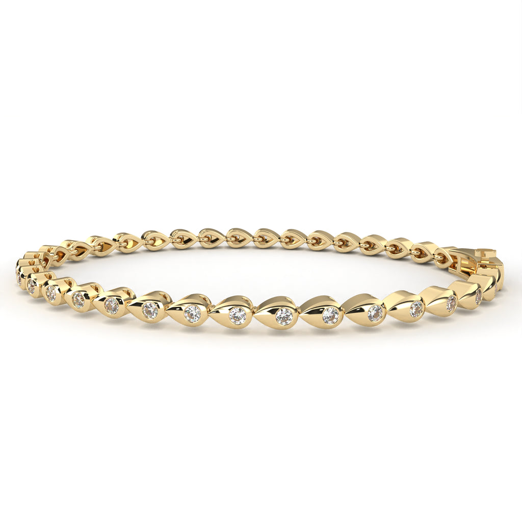 7 Inch Tennis Bracelet (Pear Shape Setting)