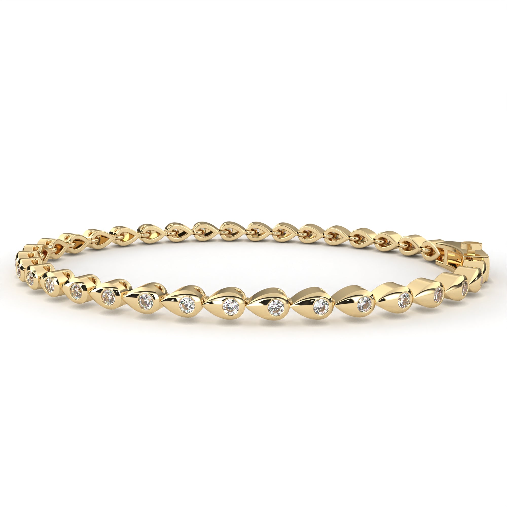 7 Inch Tennis Bracelet (Pear Shape Setting)