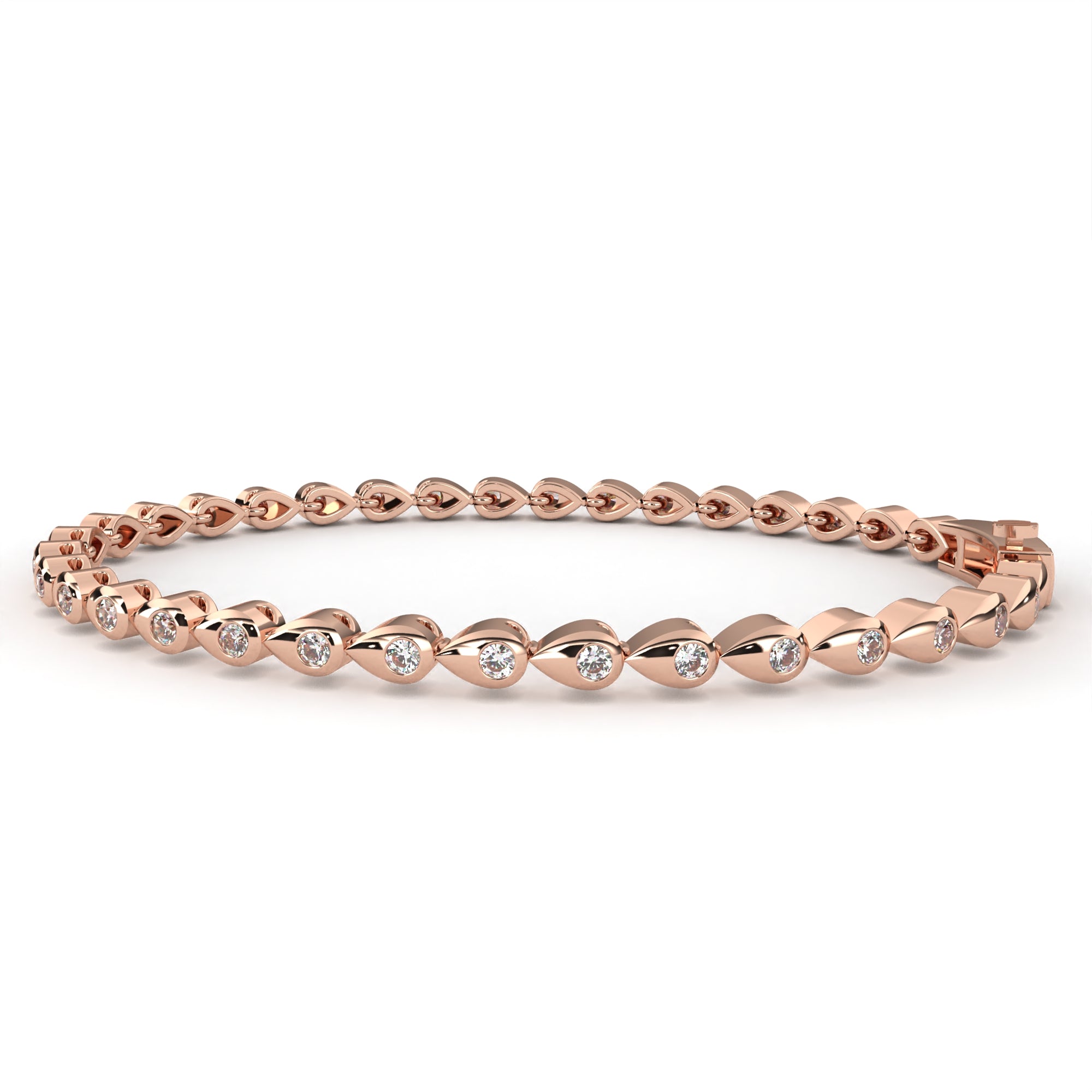 7 Inch Tennis Bracelet (Pear Shape Setting)
