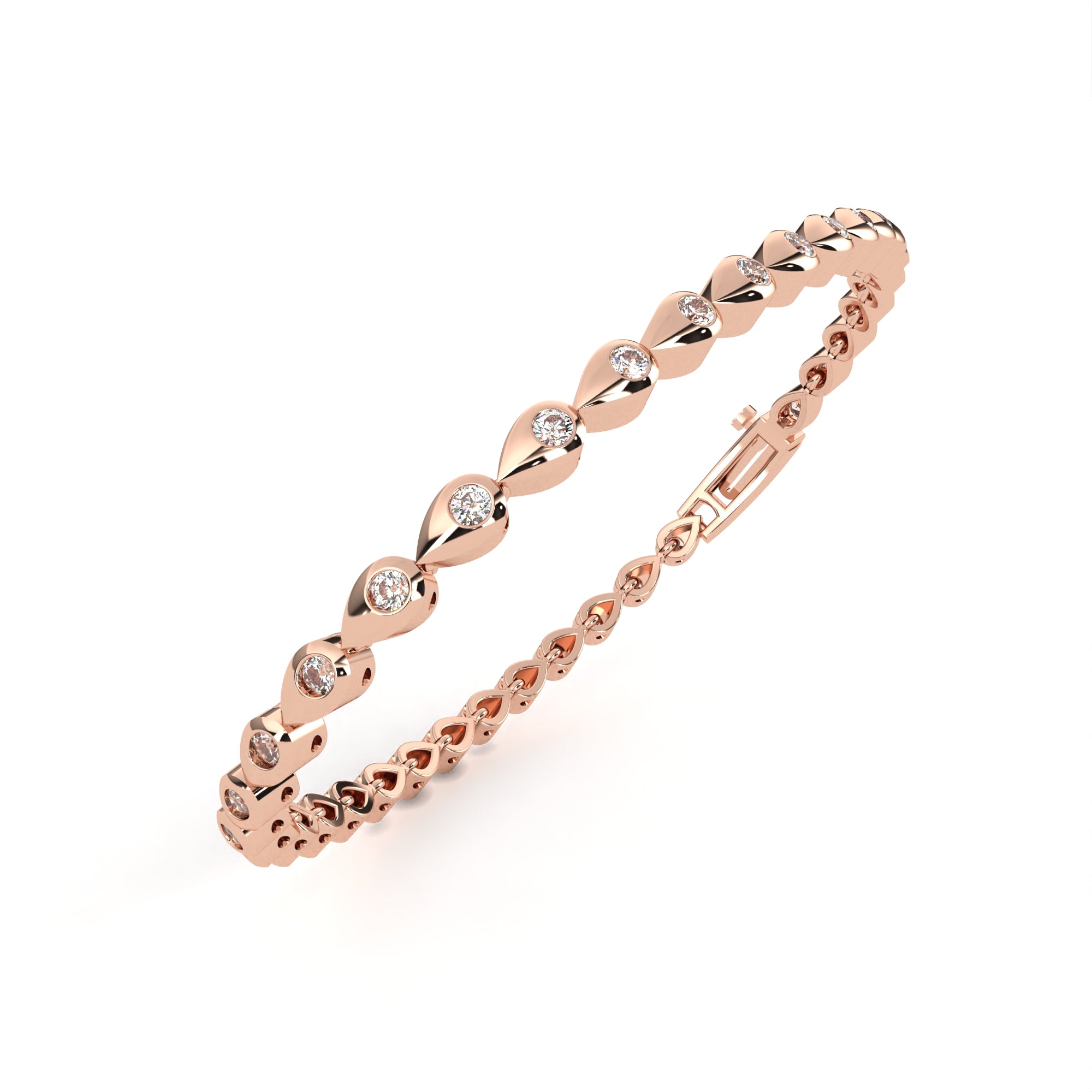 7 Inch Tennis Bracelet (Pear Shape Setting)