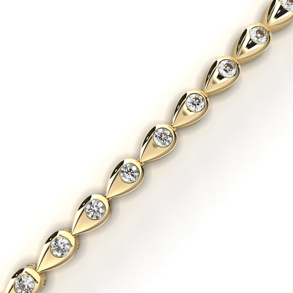 7 Inch Tennis Bracelet (Pear Shape Setting)