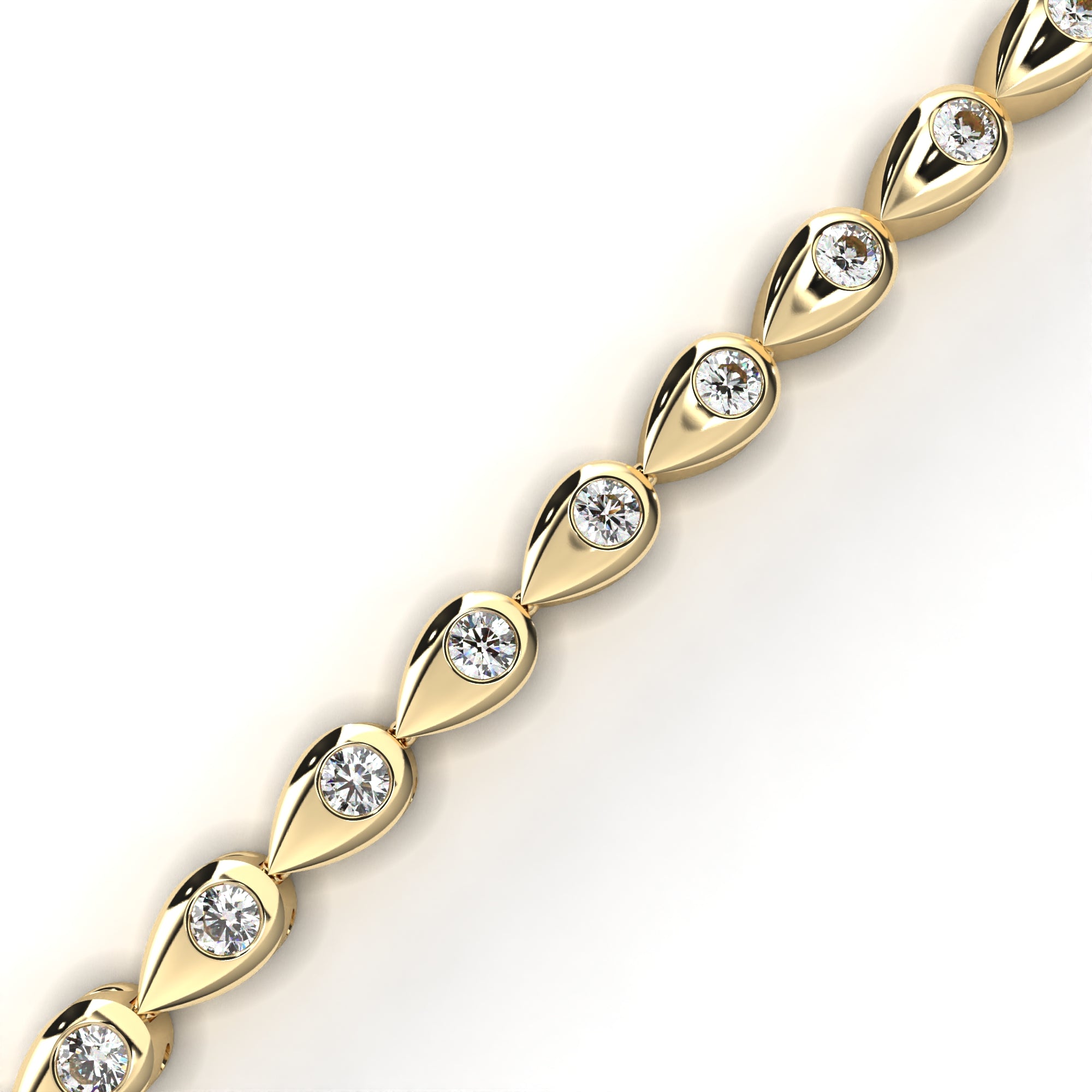 7 Inch Tennis Bracelet (Pear Shape Setting)