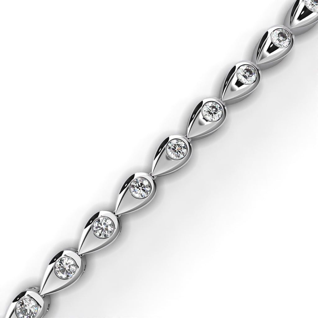 7 Inch Tennis Bracelet (Pear Shape Setting)