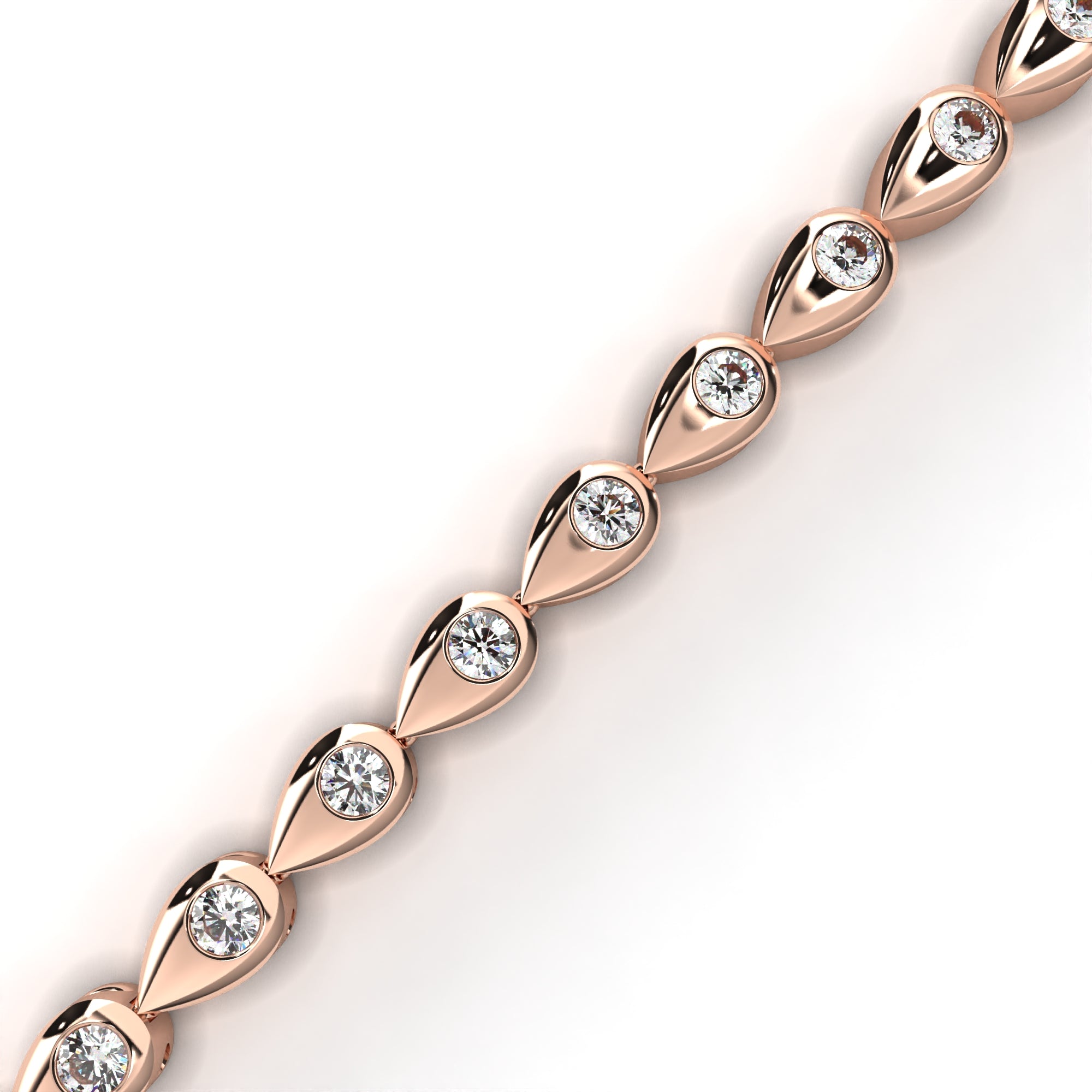 7 Inch Tennis Bracelet (Pear Shape Setting)