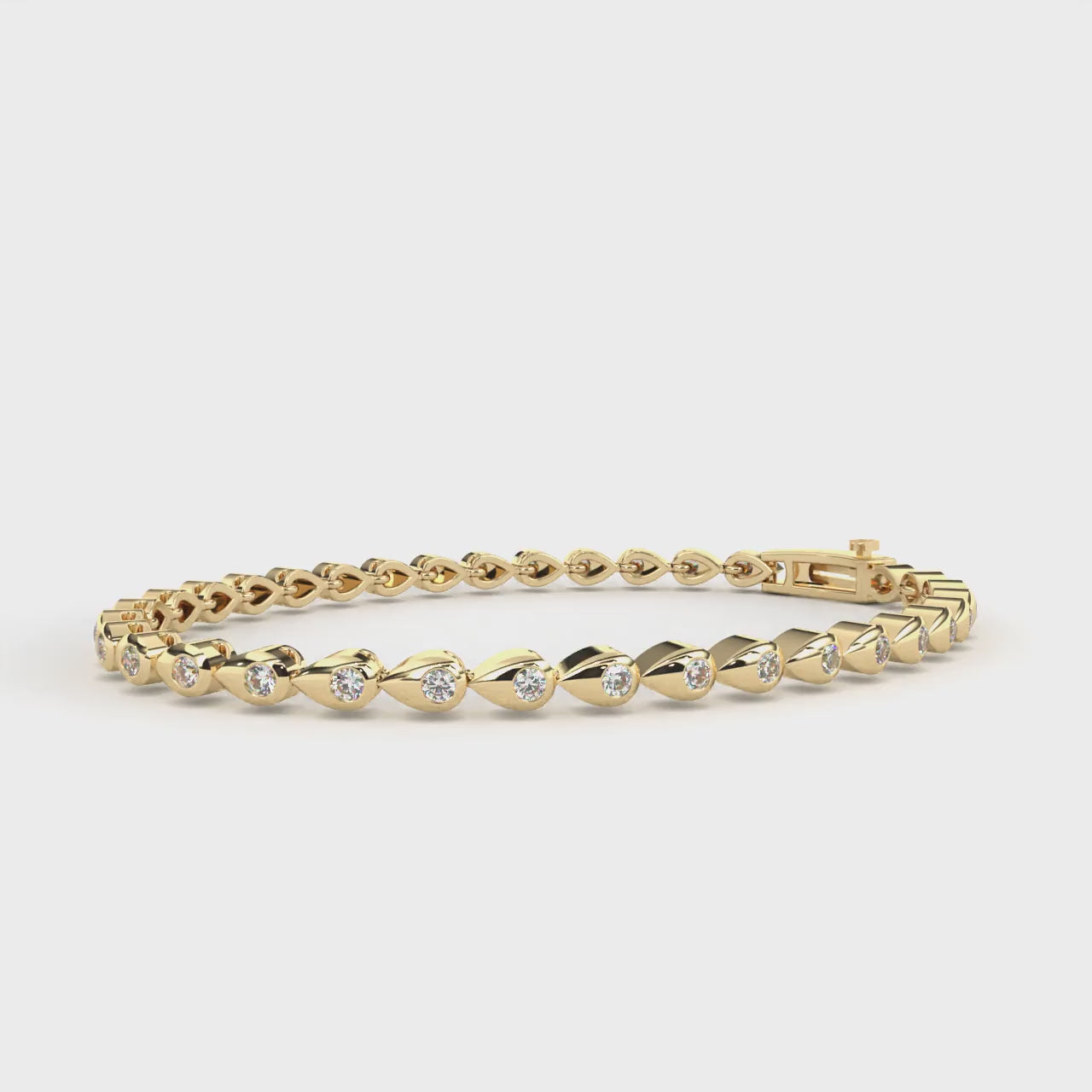 7 Inch Tennis Bracelet (Pear Shape Setting)