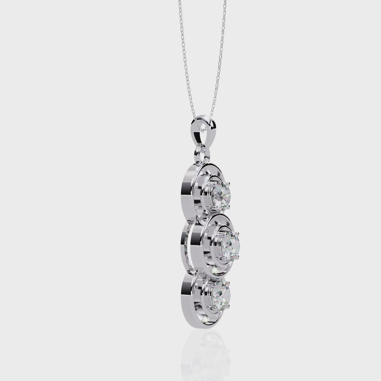 3-Stone Round Pendant